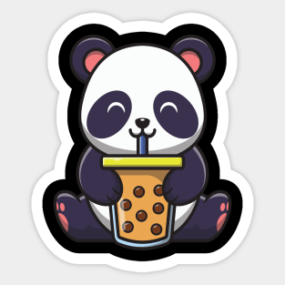 Kawaii Cute Anime Panda Otaku Japanese Bubble Boba Tea Gifts Sticker